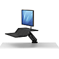 Fellowes® Lotus™ RT Sit-Stand Workstation, Single Monitor, Black
