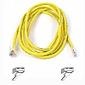 Belkin Cat. 6 UTP Patch Cable - RJ-45 Male - RJ-45 Male - 75ft - Yellow 1 thumbnail image