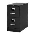 Lorell® Fortress 22"D Vertical 2-Drawer Letter-Size File Cabinet, Black 1 thumbnail image