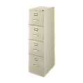 Lorell® Fortress 22"D Vertical 4-Drawer Letter-Size File Cabinet, Putty