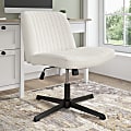 Bush Furniture Sutton Ergonomic Fabric Armless Mid Back Computer Chair Without Wheels, Light Cream Fabric, Standard Delivery 1 thumbnail image