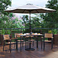 Flash Furniture Lark 7-Piece Outdoor Patio Dining Table Set, 29-1/2"H x 30"W x 48"D, Gray