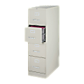 Lorell® Fortress 22"D Vertical 4-Drawer Letter-Size File Cabinet, Light Gray 1 thumbnail image