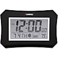 Lorell® 10.3" Digital LCD Wall Alarm Clock, Black