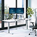 VARI Electric Standing Desk With ComfortEdge, 72"W, White 1 thumbnail image