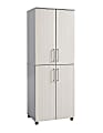 Ameriwood™ Home Latitude Tall Cabinet, 6 Shelves, Natural/Gray