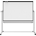 Quartet Magnetic Mobile Presentation Easel - 48" (4 ft) Width x 36" (3 ft) Height - White Painted Steel Surface - Graphite Frame - Magnetic - Assembly Required - 1 Each