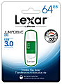 Lexar® JumpDrive® S75 USB 3.0 Flash Drive, 64GB, Assorted Colors