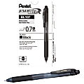 Pentel® EnerGel™ X Retractable Liquid Gel Pens, Medium Point, 0.7 mm, 84% Recycled, Assorted Barrels, Black Ink, Box Of 12 Pens 1 thumbnail image