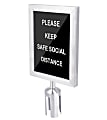 CSL Double-Sided Sign Holder For 6' Stanchion, Stainless Steel 1 thumbnail image