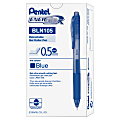 Pentel® EnerGel™ X Retractable Liquid Gel Pens, Fine Point, 0.5 mm, Blue Barrel, Blue Ink, Pack Of 12 Pens