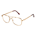 Dr. Dean Edell Oakdale Aviator Reading Glasses, +1.50, Gold/Tortoise