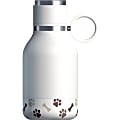 asobu 33-Ounce Dog Bowl Bottle (White) - 1.03 quart - White, Silver, Brown - Stainless Steel, Copper