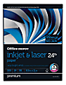 Office Depot® Brand Inkjet & Laser Paper, Letter Size (8 1/2" x 11"), 24 Lb, 98 Bright, Ream Of 500 Sheets