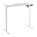 Bush Furniture Energize 56"W Electric Height Adjustable Standing Desk, Basic White/White, Standard Delivery