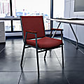 Flash Furniture HERCULES Series Stack Accent Chair With Arms, Burgundy Patterned Fabric/Silvervein Frame 1 thumbnail image