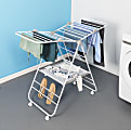 Honey Can Do Folding Wing Clothes Dryer With Wheels, 38-1/2”H x 23-1/2”W x 57”D, White 1 thumbnail image