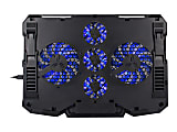 ENHANCE Cryogen - Notebook cooling pad - 17" - black with blue accents
