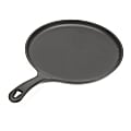Commercial Chef 10-1/2" Round Cast Iron Griddle Pan, Black 1 thumbnail image