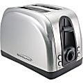 Brentwood 2 Slice Toaster Extra Functions S/S - 800 W - Toast, Bagel, Reheat - Brushed Stainless Steel