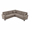 Bush® Furniture Stockton 99"W L-Shaped Sectional Couch, Tan Microsuede Fabric, Standard Delivery 1 thumbnail image