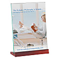 Rolodex® Vertical Sign Holder, 12" x 8 1/2", Mahogany 1 thumbnail image