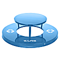 Alpine Industries Rain Bonnet Lid For Outdoor Metal Recycling Receptacle, 7-5/8”H x 24-1/4”W x 24-1/4”D, Blue 1 thumbnail image
