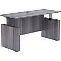 Lorell® Essentials Electric 72"W Sit-to-Stand Desk Shell, Weathered Charcoal