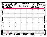 Blue Sky™ Academic Monthly Desk Pad Calendar, 22" x 17", 50% Recycled, Barcelona, July 2018 to June 2019