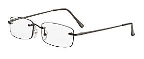 ICU Eyewear Men's Rimless Reading Glasses, Gunmetal, 2.25x 1 thumbnail image