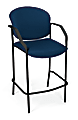 OFM Manor Series Café-Height Chair With Arms, Navy/Black