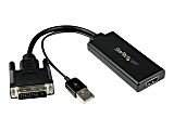 StarTech.com DVI to HDMI Video Adapter with USB Power and Audio - DVI-D to HDMI Converter - 1080p - Connect an HDMI display or projector to your DVI-D computer, with audio and power provided over USB - DVI to HDMI - DVI-D to HDMI adapter with audio 1 thumbnail image