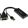 StarTech.com DVI to HDMI Video Adapter with USB Power and Audio - DVI-D to HDMI Converter - 1080p - DVI/HDMI/USB Video/Data Transfer Cable for Projector, Video Device, Workstation, Notebook