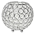 Elegant Designs Elipse Crystal Bowl, 5-1/2" x 6", Chrome 1 thumbnail image