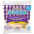 Smucker's Uncrustables Peanut Butter And Grape Jelly Wheat Sandwiches, 2.6 Oz, Pack Of 48 Sandwiches