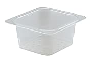 Cambro Translucent GN 1/6 Colander Pans, 5"H x 6-3/8"W x 3"D, Pack Of 6 Colanders