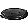 Rubbermaid Commercial Brute 44-gallon Container Lid - Round - Plastic - 4 / Carton - Black