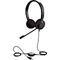 Jabra EVOLVE 20 Headset - Stereo - USB Type C - Wired - 32 Ohm - 150 Hz - 7 kHz - Over-the-head - Binaural - Supra-aural - 3.12 ft Cable - Noise Cancelling Microphone - Black
