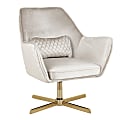 LumiSource Diana Contemporary Lounge Chair, Cream/Gold