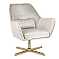 LumiSource Diana Contemporary Lounge Chair, Cream/Gold 1 thumbnail image