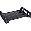 Business Source Side-loading Stackable Letter Trays - Desktop - Stackable - 20% Recycled - Black - 1 Each 1 thumbnail image