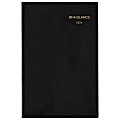 2024 AT-A-GLANCE® Fine Diary Weekly/Monthly Diary, 2-3/4" x 4-1/4", Black, January To December 2024, 720105
