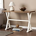 Southern Enterprises Calgary Console Table, Rectangle, 30 1/4"H x 48"W x 18"D, Oak/White 1 thumbnail image