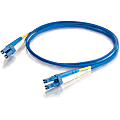 C2G-2m LC-LC 9/125 OS1 Duplex Singlemode PVC Fiber Optic Cable - Blue - 2m LC-LC 9/125 Duplex Single Mode OS2 Fiber Cable - Blue - 6ft
