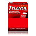 TYLENOL® Extra Strength Caplets, Fever Reducer and Pain Reliever, 500 mg, 2 Caplets Per Packet, Box Of 50 Packets