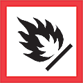 Tape Logic® Pictogram Labels, DL4241, Flame, Square, 2" x 2", Red/White/Black, Roll Of 500