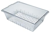 Cambro Camwear Food Box Colander Pans, 5-1/4"H x 18"W x 26"D, Clear, Set Of 6 Pans