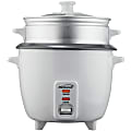 Brentwood® 8-Cup Rice Cooker With Steamer, White 1 thumbnail image