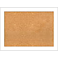 Amanti Art Cork Bulletin Board, 32" x 24", Natural, Wedge White Polystyrene Frame 1 thumbnail image
