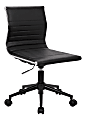 LumiSource Master Contemporary Armless Adjustable Task Chair, Black 1 thumbnail image